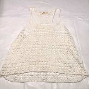 Hollister White Knit Tank Top - Size S